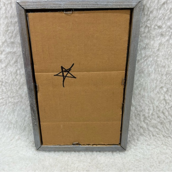 Painted glass vtg Lee Sales 1987 Unicorn black glitter silver 6" x 9" - Picture 9 of 10